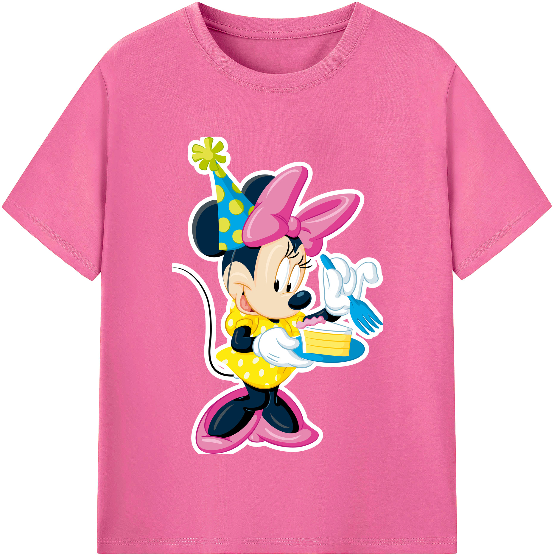 （画像用） ミッキーマウス Mickey Mouse レディースカジュアルプリントTシャツ（綿100％）